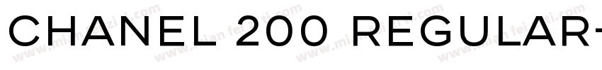 Chanel 200 Regular字体转换